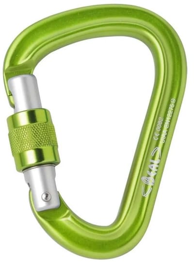 Beal Be Safe Screw Karabijnhaak Groen,Zilver