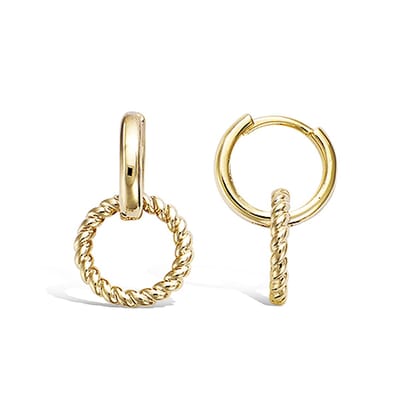 CHIVAL - Oorbellen 18K Verguld Goud "Celestia" - Dubbele oorringen, Elegant, Hypoallergeen, Luxe, Cadeau voor haar, Sieraad, Tijdloos, Liefde, Romantiek, Geschenkverpakking