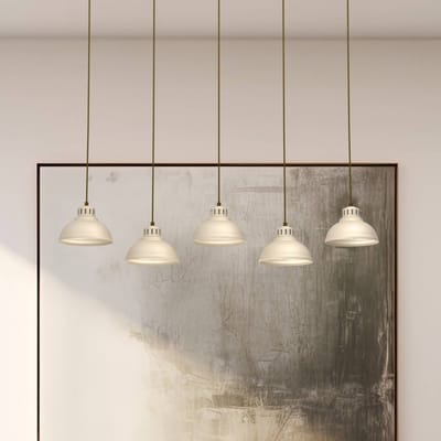 Merkloze Beige Metalen Hanglamp met 5xE27 Fitting, Verstelbaar