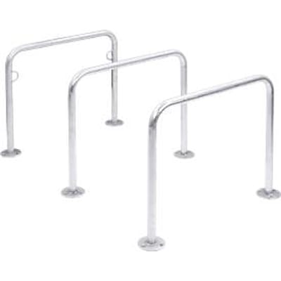 Leunbeugel WSM, 2-zijdig, B 1000 x D 48 x H 800 mm, V2A roestvrij staal, voor deuvels.