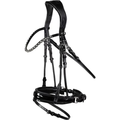 Horze Clermont Anatomisch Hoofdstel, Black, Vollblut