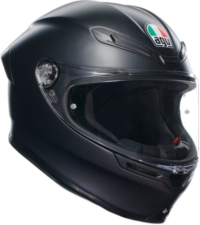 AGV S K6 E2206 mat zwart Integraalhelm MPLK - Maat S - Integraal helm - Scooter helm - Motorhelm - Zwart - Scooterhelmen mannen en vrouwen.