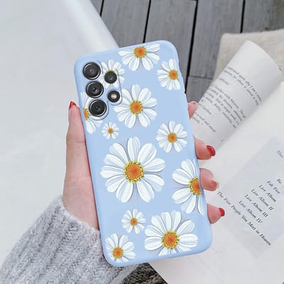 Schattige Fundas Voor Samsung Galaxy A32 4G A32 5G Telefoonhoesje Hart Siliconen Zachte Bumper Voor Samsung A52 A53 A23 Cover Bloem Margriet Samsung A31