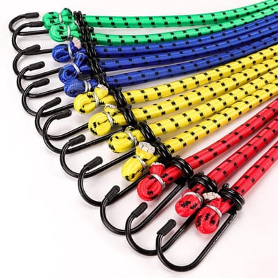 Bungee Koorden met Haken - Elastische Spanbanden - Vastzetten van Spullen - Weerbestendig en UV-bestendig - 12 stuks 40-16 inch