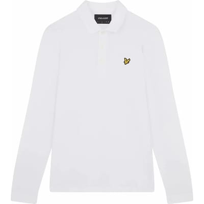 Lyle & Scott Poloshirt met lange mouwen in Wit