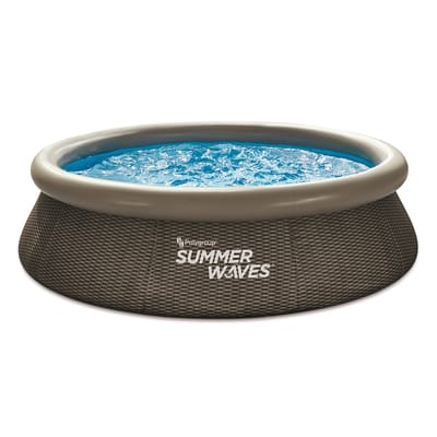 Summer Waves Opblaasbaar Zwembad Rond - ⌀305 x 76 cm - zwembaden - Inclusief Filterpomp - zwembadpomp - filterpatroon