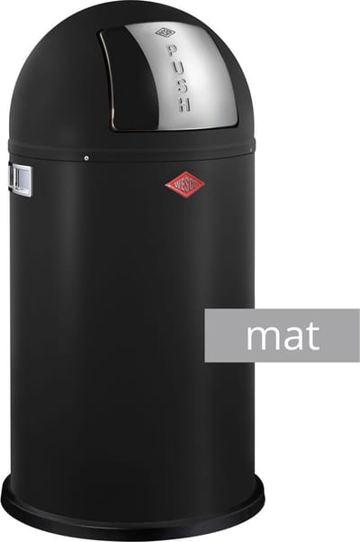 Wesco Pushboy Prullenbak - 50 liter - 12 Kleuren