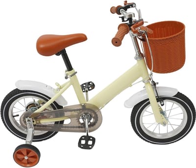 Kinderfiets 12 inch met Steunwielen en Mand voor Jongens en Meisjes - Fiets voor Kinderen van 2 tot 4 Jaar - In Hoogte Verstelbaar en Geschikt voor Balans- en Pedaaltraining