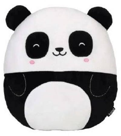 iTotal Home&Gifts Pillow Head "PANDASTIC" Medium Vertical 37x16x42cm 580g de panda wit - kinderkussen - kussen Kinderkamer - Fun kussens - Sierkussen- zacht kinderkussen - pluche