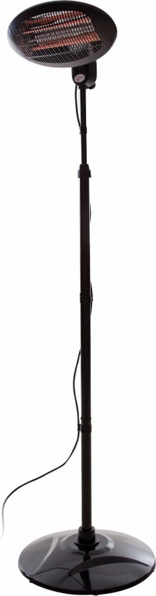 Sunred - Elektra - Quartz lijn - Zwart - Staand model - Terrasverwarmer - Quartz technologie - 2000W - 3 standen - Elektrische heater - heater