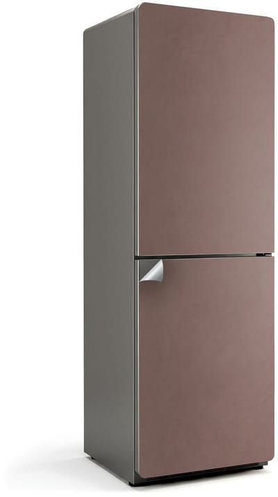 Wallfluent Koelkaststickers - Bruin Koelkast Folie - 60 cm x 180 cm - Bruin Koelkaststickers - Koelkast Decoratie Stickers - Koelkast Opknappen Sticker - Grote Koelkast Sticker - Stijlvolle Koelkast Stickers