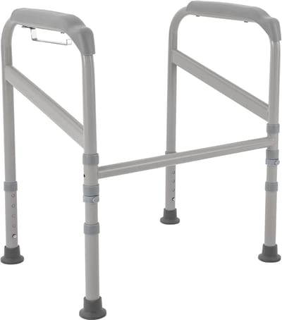 Toiletsteunframe - Opstahulp WC - Veilige Badkamer - Boorvrije Installatie - 200 kg Draagkracht - Grijs