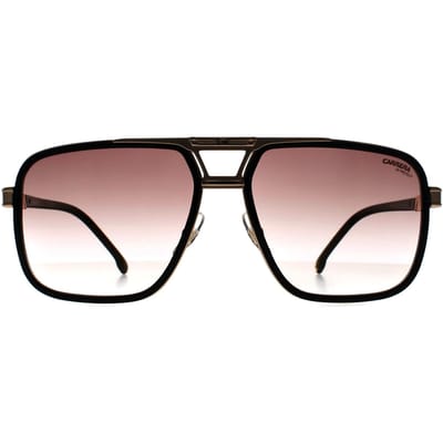 Carrera Aviator Heren Zwart Goud Spiegel op Bourgondisch Gradiënt Carrera 1071/S