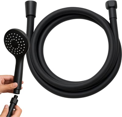 Lomera Doucheslang Zwart - 150 Cm Doucheslang - Pvc Doucheslang - Waterbesparende Doucheslang - Badkamer Accessoires - Flexibele Doucheslang - Universele Doucheslang - Badkamer Oplossingen