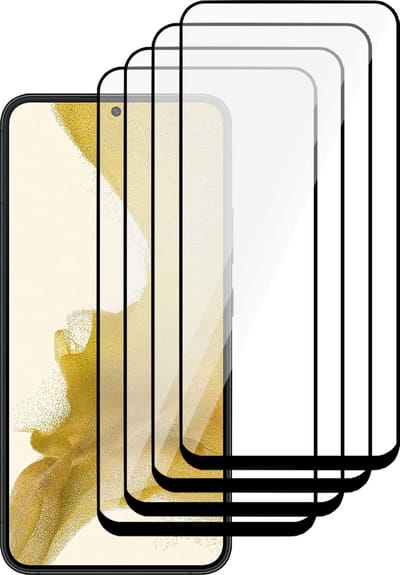 Screenprotector geschikt voor Samsung Galaxy S22 Plus - Gehard Glas Beschermglas Tempered Glass Volledig Dekkende Screen Protector - 4 Stuks