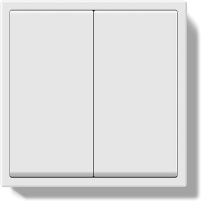 Lichtschakelaar Inbouw - Wandschakelaar Knop - Moderne Installatie - 2 Weg 2 Voudig - 80x80cm - Wit