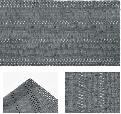 Dailygoods - Donkergrijze Geweven Tafelloper 30x183 cm voor Eettafel