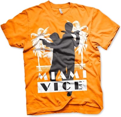 Miami Vice Silhuettes T-shirt oranje