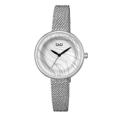 Q&Q prachtig damesmodel zilverkleurig met verstelbare band 3 atm waterdicht en nikkelvrij model qz41j207y