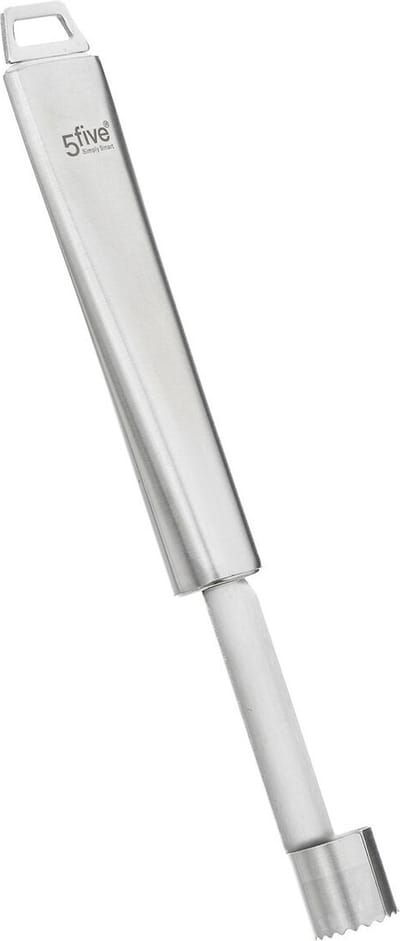 5Five - Appelboor de luxe - zilverkleurig - RVS - 22 cm - Fruit schil mesjes