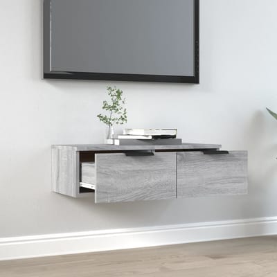 vidaXL - Wandkast - 68x30x20 - cm - bewerkt - hout - grijs - sonoma - eikenkleurig