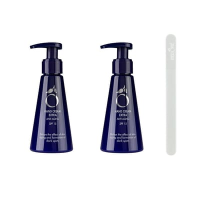 Herome 2-Pack Handcreme Extra Anti Ageing - SPF15 - Vertraagt Rimpels - Inclusief Glass Nail File - 2*120ml.