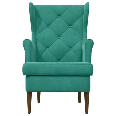 vidaXL Fauteuil Turquoise Fluweel