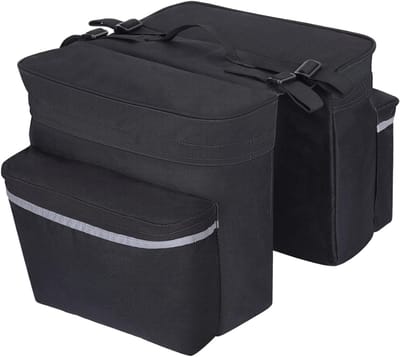 SNJY® Fietstassen Dubbel - Fietstassen Electrische Fietsen - Fietstassen Dubbel Waterdicht - 28 Liter - Zwart