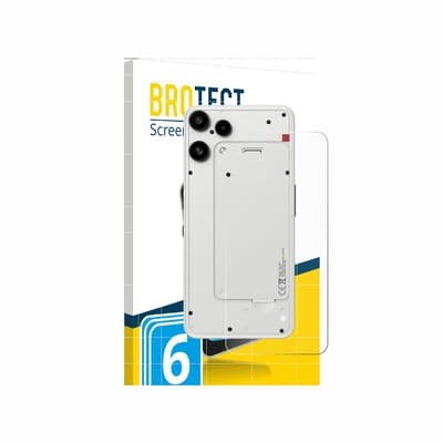 BROTECT - Screenprotector voor Nothing Phone (3a) Lite (Achterkant) - Folie Beschermfolie transparant 6 Stuks