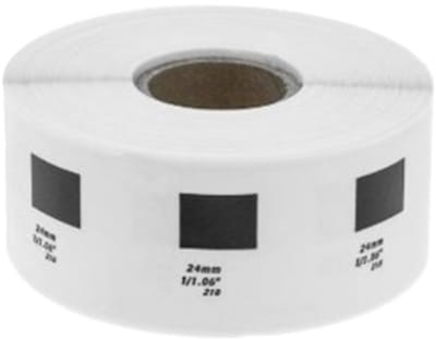 Label Tape Geschikt voor Brother DK-11218 | Diameter 24 mm | 1000 Labels per Rol - Zwart op wit - Papier - 1 stuk - Geschikt voor: TD-4100N QL-500 QL-550 QL-560 QL-570 QL-580N QL-650TD QL-1050N QL-1060N QL-700 QL-710W