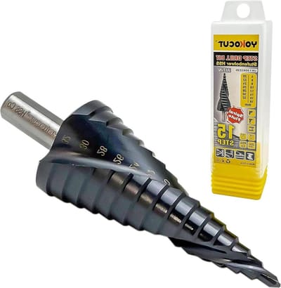 432mm HSS Kobalt Roestvrij staal en Hard Metaal Stap Boor voor 15 Stappen.