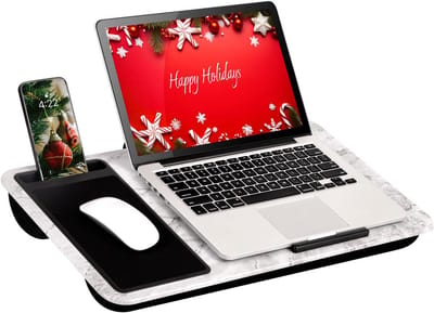 Thuiskantoor Schootbureau - Linkshandig - Geschikt voor Laptops tot 15,6 Inch - Wit Marmer