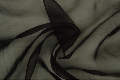 Onlinestoffenwinkel.nl Organza stof - Zwart - 1 meter - 150cm breed