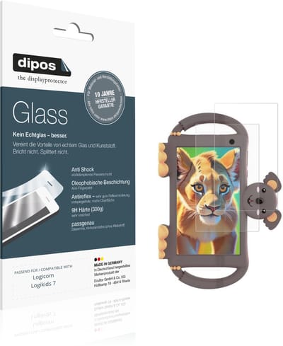 dipos – 2x Matte Pantserfolie geschikt voor Logicom Logikids 7 | 9H Screenprotector
