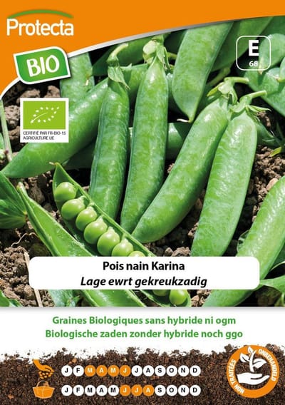 Protecta Groente zaden: Lage erwten Karina Biologisch