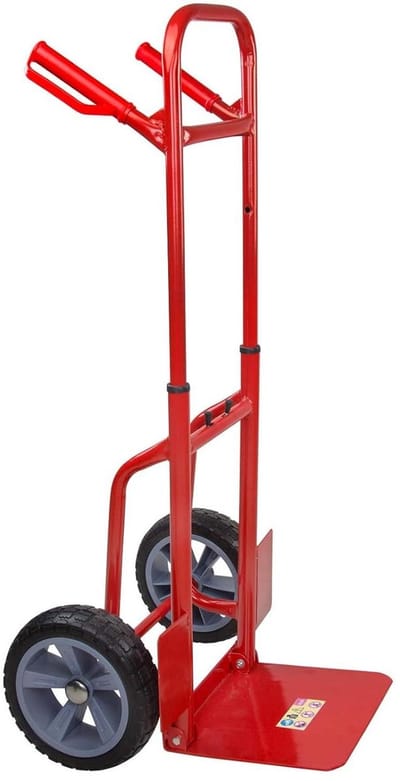 Steekwagen Inklapbaar - Handige Transportkar - Verplaatsen Zware Lasten - Opvouwbaar Compact Ontwerp - 120 kg Draagkracht - Rood