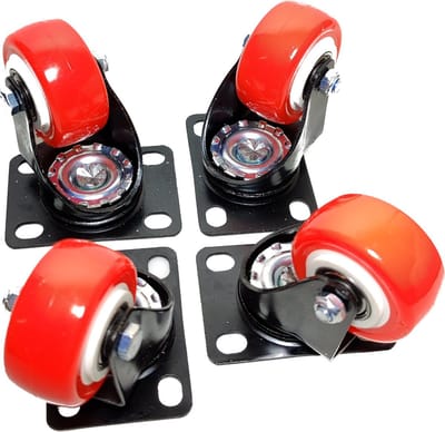 4X HQ Zwenkwielen met kogellagers kunststof PVC 50mm zwenkwiel universeel bruikbaar