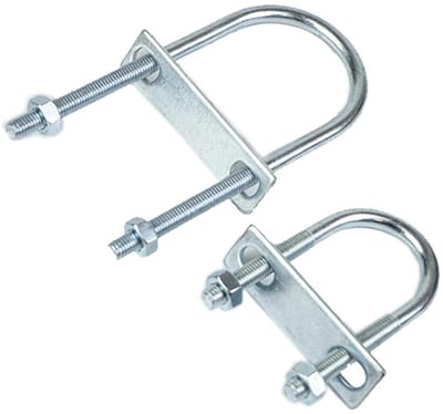 Dubbele Kop Schroeven Set - Schroeven en Moeren - Leidingen Bevestigen - Roestbestendig Verzinkt Staal - M8*42mm*100mm - Zwart