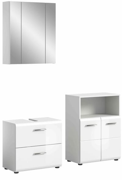 IJs badkamercombinatie wit hoogglans MDF TZ wit NB - 32x135x185cm
