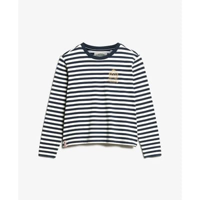 Superdry - Country Club gestreepte top met lange mouwen - Dames - Lange mouwen shirts
