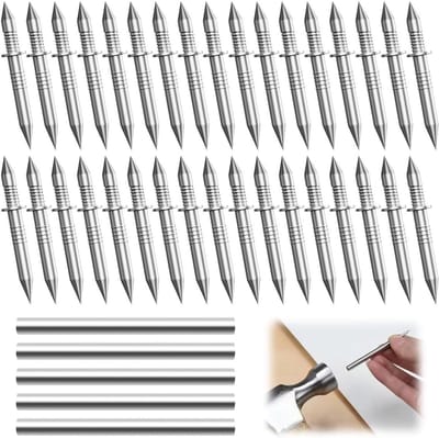 500 Stuks Dubbele Kop Plintnagels - Naadloze Spijkers met Dubbele Kop - Onzichtbare Veiligheidsschroeven - Spijkers voor Plinten met 5 Hulsgereedschap - Dubbele Kopnagels voor Plinten - Sierlijsten - Fotolijsten - Meubelmontage