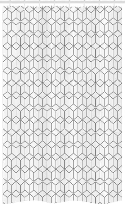 ABAKUHAUS Douchegordijn – Vierkantjes – 120x180 cm – Zwart/Wit