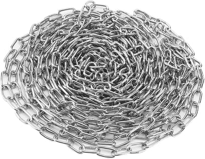 Dailygoods- Roestvrijstalen Ketting 2 mm - 10 m Lang - Korte Schakels - Draaibare Ketting - Geschikt voor Binnen/Buiten - Veilig en Betrouwbaar - Metalen Ketting