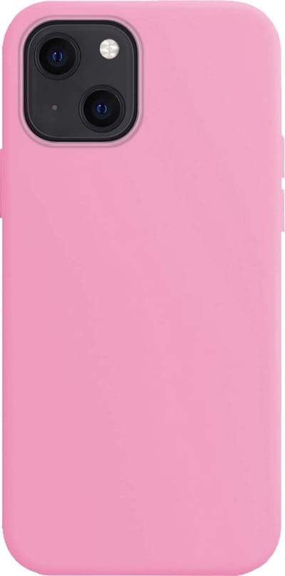 Hoes - Geschikt voor Apple iPhone 13 Mini - Sterk & Shockproof - Hoesje Cover - Siliconen Case - Lichtroze