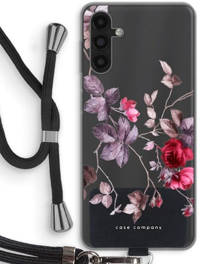 Case Company® - Hoesje met koord geschikt voor Samsung Galaxy A13 5G hoesje met Koord - Mooie bloemen - Telefoonhoesje met Zwart Koord - Bescherming aan alle Kanten en Over de Schermrand