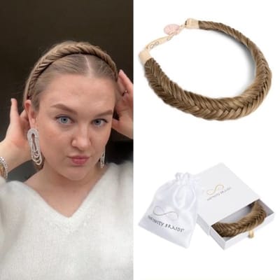 Infinity Braids - Jolie Fishtail Braid - Haarband - Haarband Dames - Haarbanden - Haarband Meisje - Jolie Velvet Rebel
