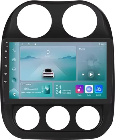 Autoradio met bluetooth - Carplay - Voor Jeep Compass & Patriot (2011-2017) - Geschikt voor Apple en Android - Stereo - Navigatie - Navigatiesysteem auto - 1GB 32GB
