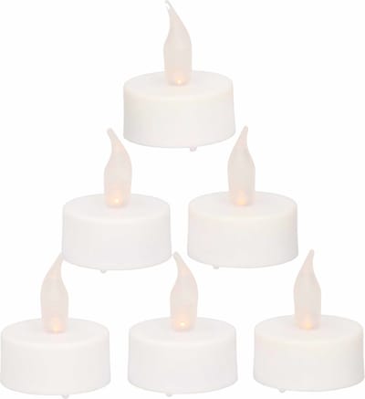 Anna's Collection LED theelichtjes - 12x stuks - wit - met timer functie - waxinelichtjes - kaarsen