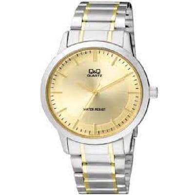 Q&Q model q946j400y-herenhorloge- goud / zilverkleurig -5 bar waterdicht