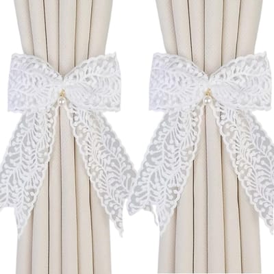 MTTProducts - Gordijnhouder - Verstelbare Gordijnhouders - Elegante Oplossing - Wit - Decoratie - Ideaal voor Thuis - 2 Stuks